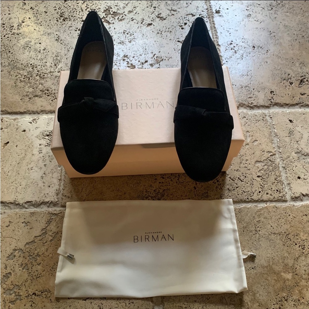 Alexandre Birman Clarita Slipper Black Suede Leather 40 9.5